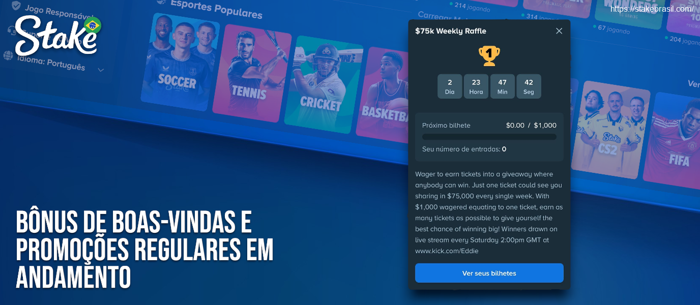 Bônus de Boas-Vindas e Promoções Regulares em Andamento Stake