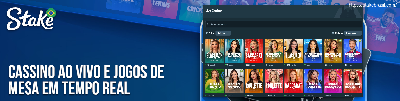 Cassino ao Vivo em Tempo Real Stake