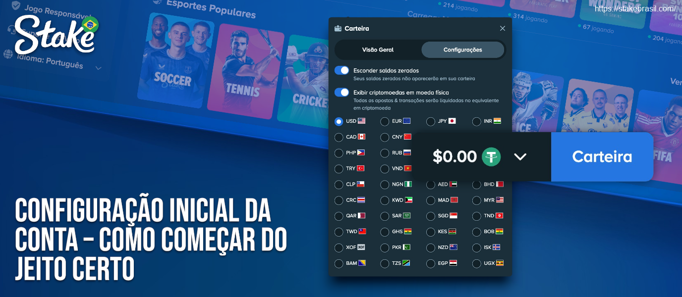 Configuração Inicial da Conta