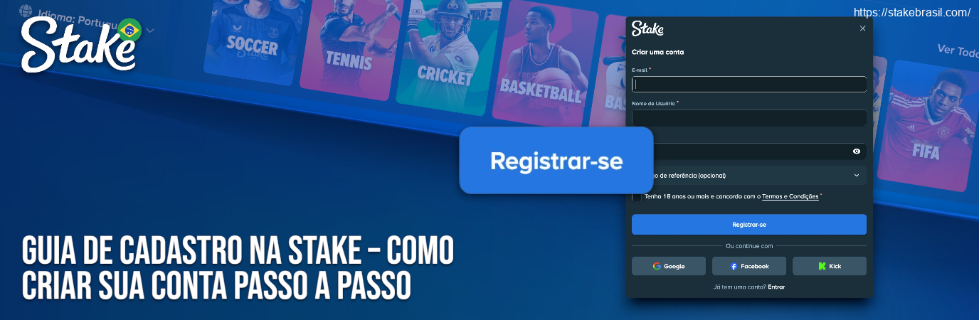 Guia de Cadastro na Stake