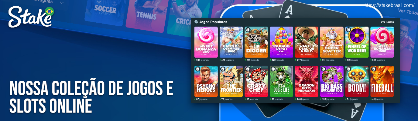 Coleção de Jogos e Slots Online