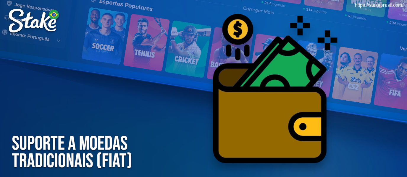 Suporte a Moedas Tradicionais Stake Cassino
