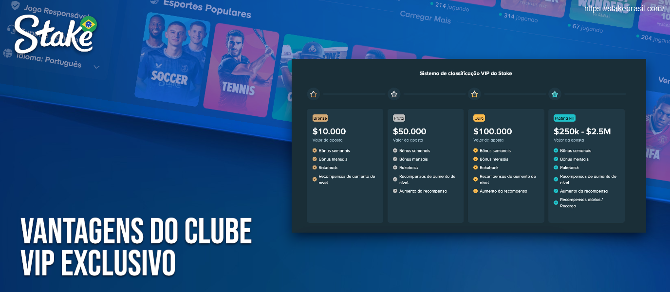 Clube VIP Exclusivo Stake
