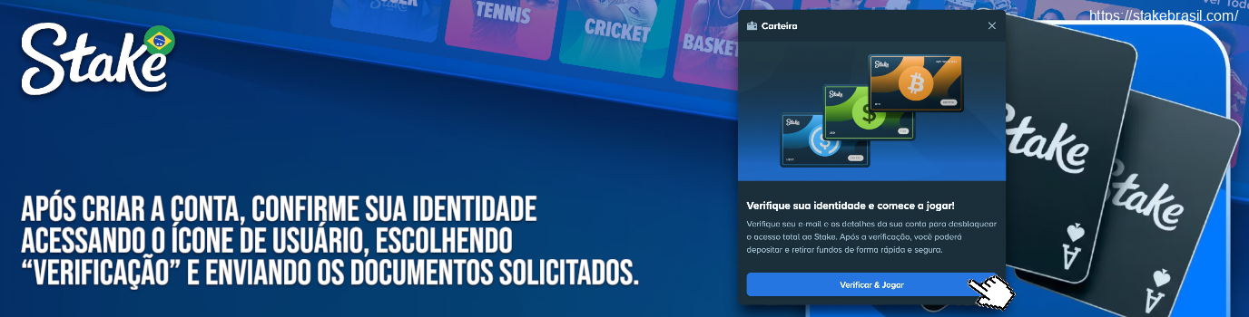 Сonfirme sua identidade acessando o ícone de usuário